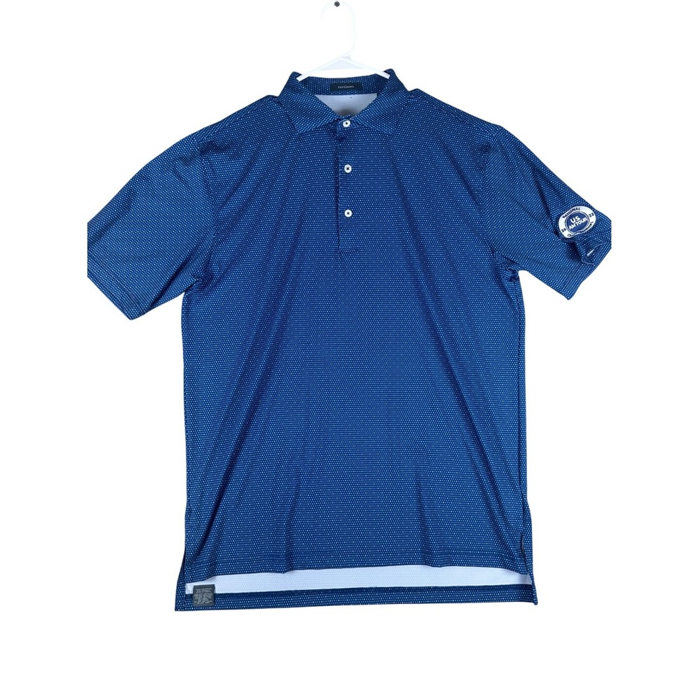 Turtleson Mens‎ M Blue Micro Dot Performance Polo 2022 U.S. Amateur Championship